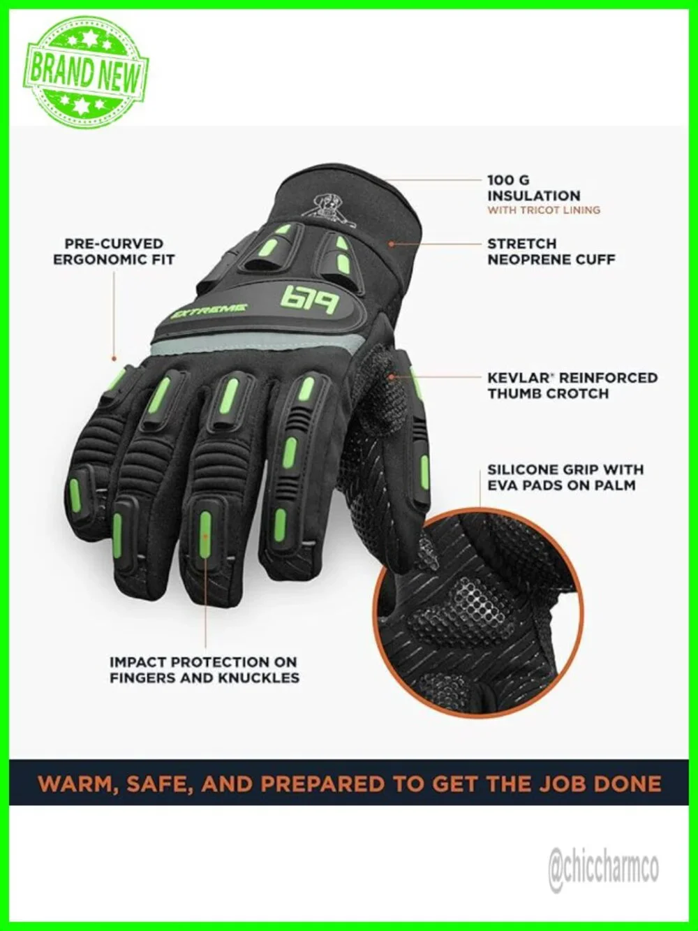 Extreme Freezer Glove with Touch-Rite Nib, Insulated Work Gloves
